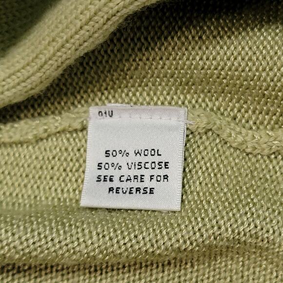 St John Wool Santana Knit Size 14 Green Brooch No Belt Cardigan Sweater Jacket - Picture 5 of 9